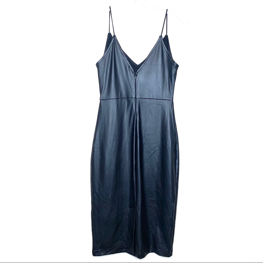 🔥4 for 25 Forever 21 Faux Leather Midi Dress - Picture 2 of 6